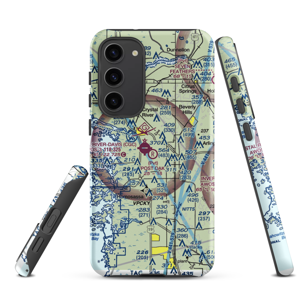 Post Oak Ranch Airport (1FA1) VFR Sectional Samsung Phone Case Samsung Galaxy S23 Plus model shown