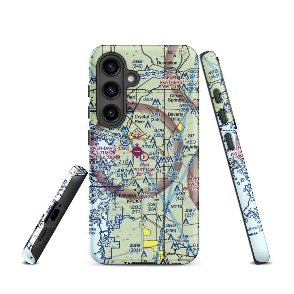 Post Oak Ranch Airport (1FA1) VFR Sectional Samsung Phone Case Samsung Galaxy S24 model shown