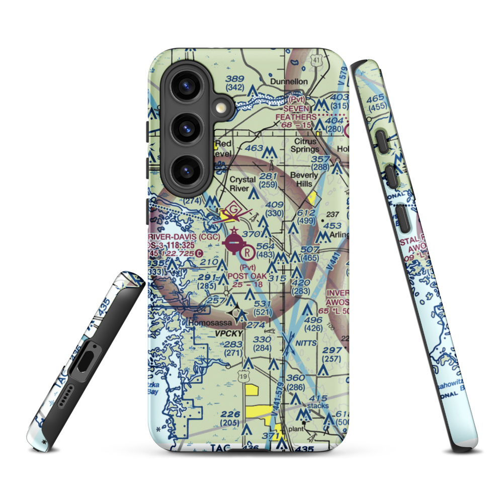 Post Oak Ranch Airport (1FA1) VFR Sectional Samsung Phone Case Samsung Galaxy S24 Plus model shown