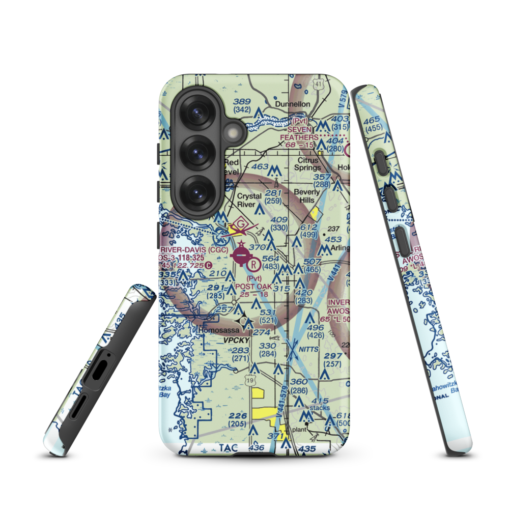 Post Oak Ranch Airport (1FA1) VFR Sectional Samsung Phone Case Samsung Galaxy S25 model shown