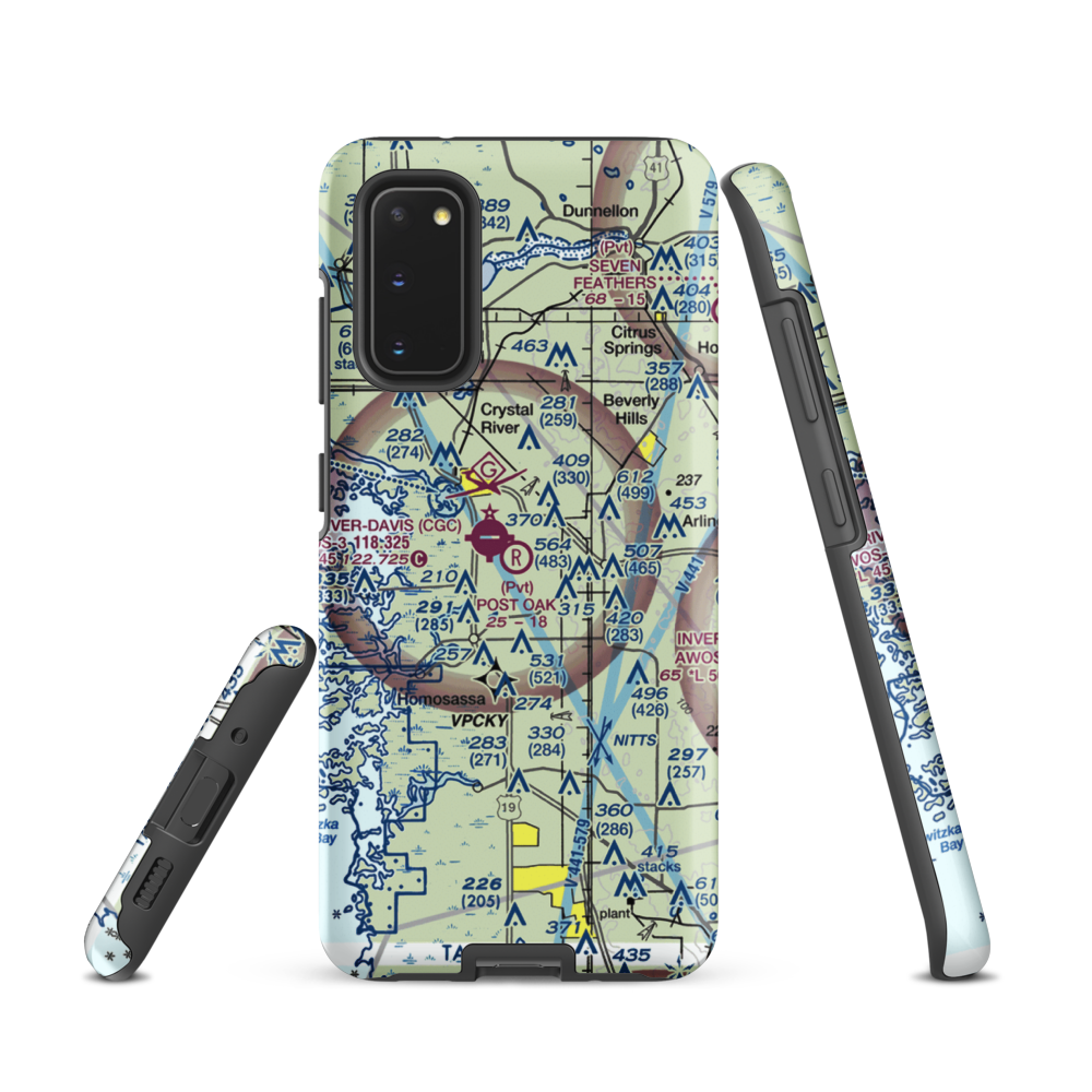 Post Oak Ranch Airport (1FA1) VFR Sectional Samsung Phone Case Samsung Galaxy S20 model shown