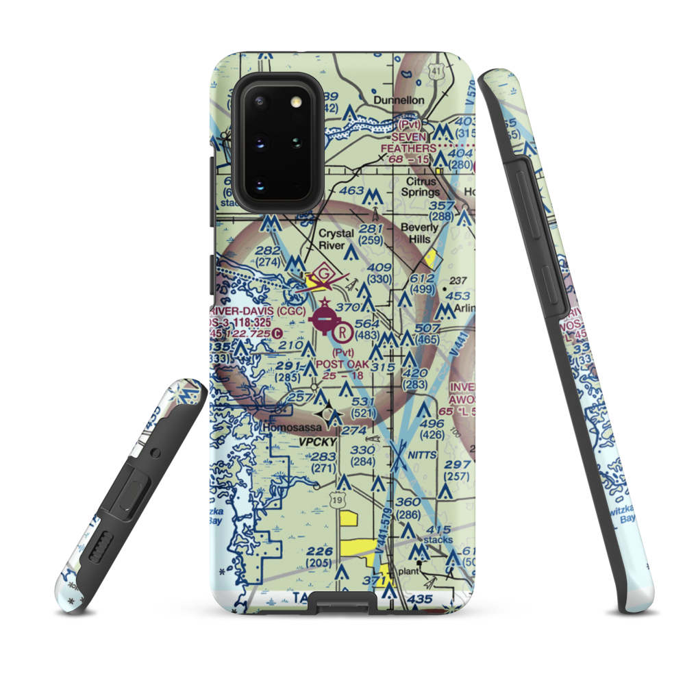 Post Oak Ranch Airport (1FA1) VFR Sectional Samsung Phone Case Samsung Galaxy S20 Plus model shown