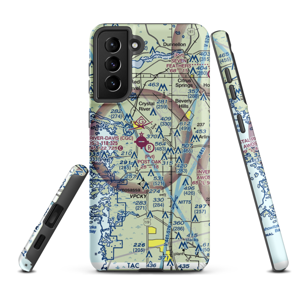 Post Oak Ranch Airport (1FA1) VFR Sectional Samsung Phone Case Samsung Galaxy S21 FE model shown