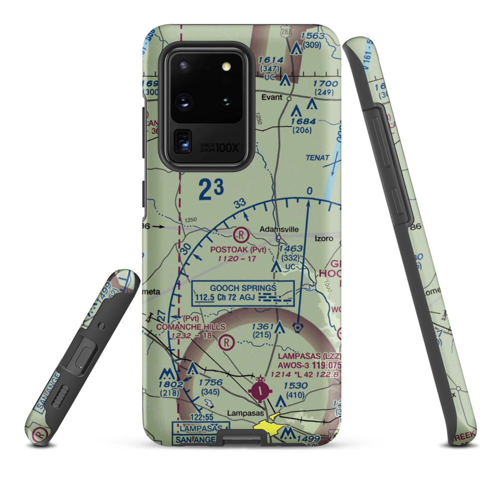 Postoak Airport (76TA) VFR Sectional Samsung Phone Case Samsung Galaxy S20 Ultra model shown