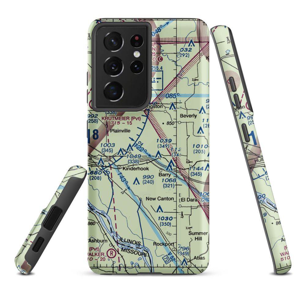 Potter Airport (44IS) VFR Sectional Samsung Phone Case Samsung Galaxy S21 Ultra model shown