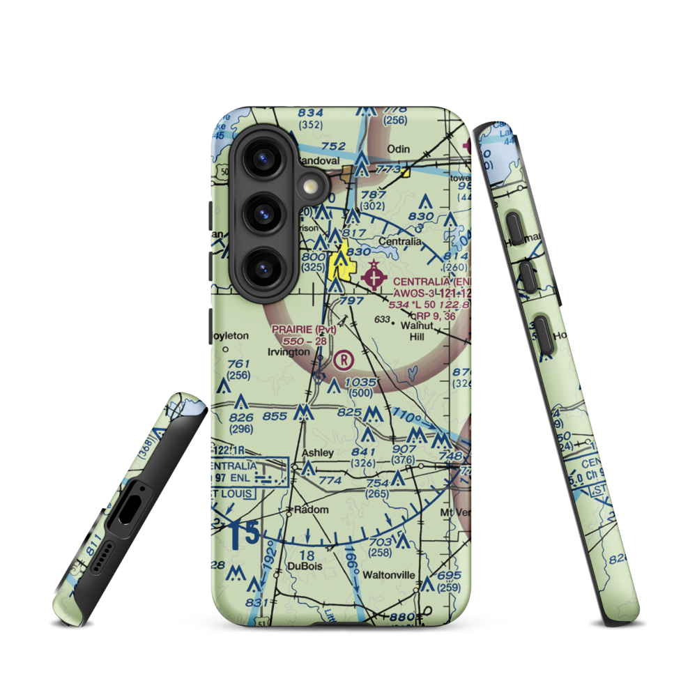Prairie Airport (83IS) VFR Sectional Samsung Phone Case Samsung Galaxy S24 model shown