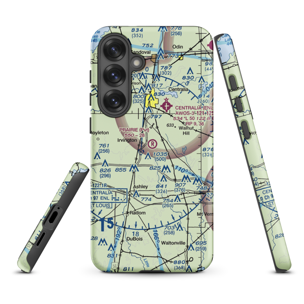 Prairie Airport (83IS) VFR Sectional Samsung Phone Case Samsung Galaxy S25 Plus model shown