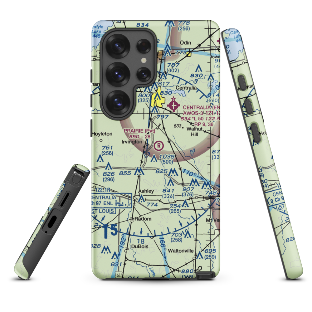 Prairie Airport (83IS) VFR Sectional Samsung Phone Case Samsung Galaxy S25 Ultra model shown