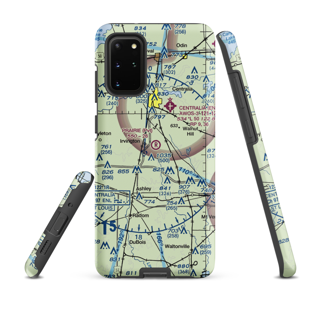 Prairie Airport (83IS) VFR Sectional Samsung Phone Case Samsung Galaxy S20 Plus model shown