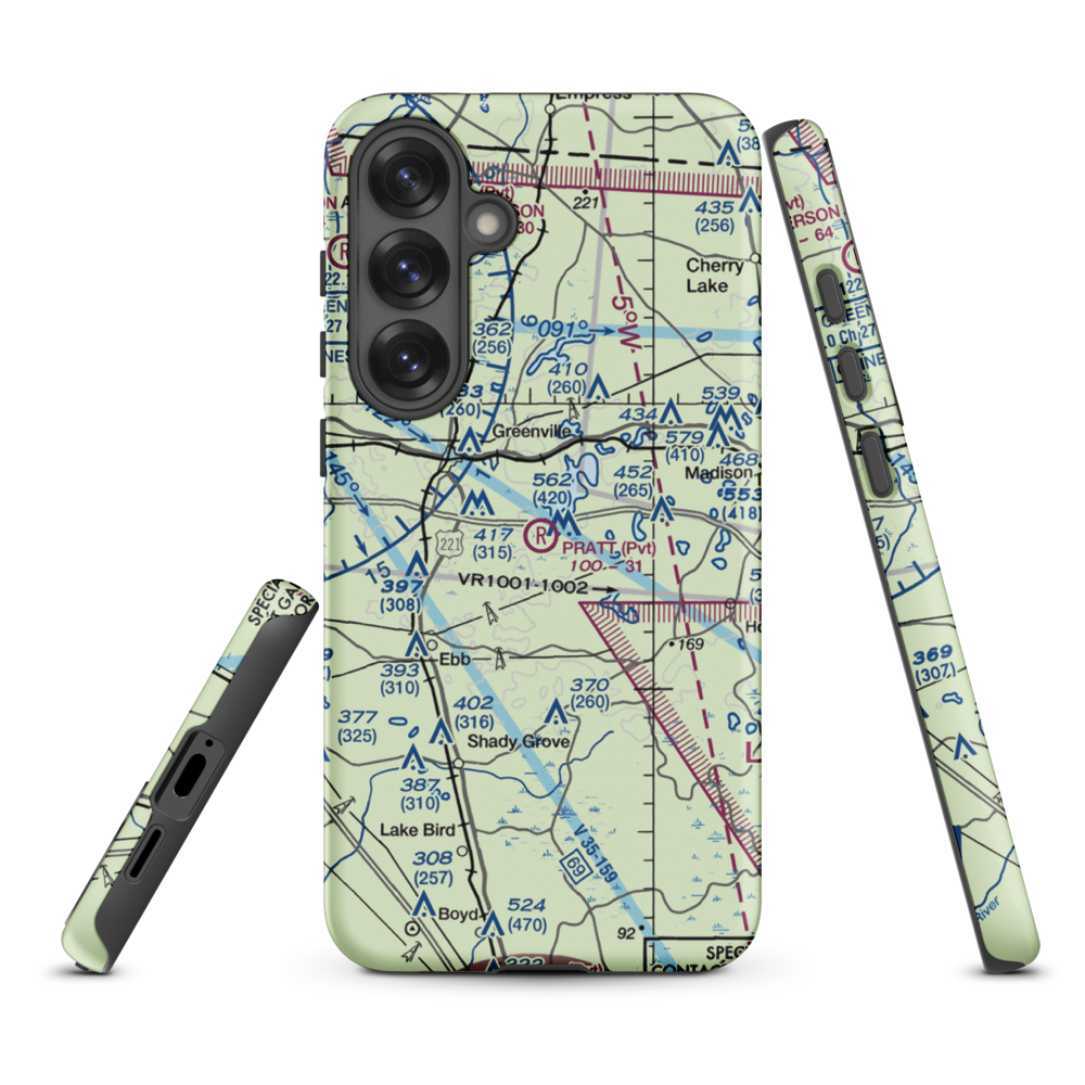 Pratt Airport (20FD) VFR Sectional Samsung Phone Case Samsung Galaxy S25 Plus model shown