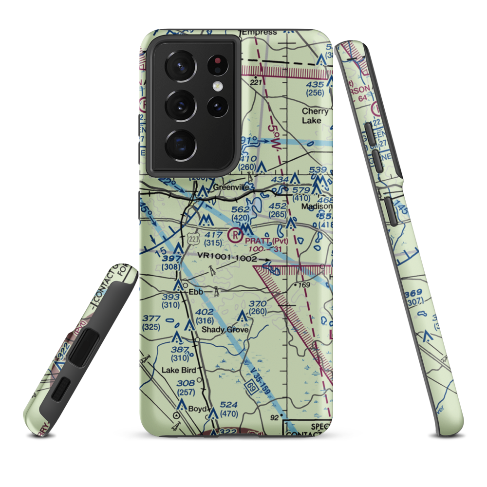 Pratt Airport (20FD) VFR Sectional Samsung Phone Case Samsung Galaxy S21 Ultra model shown
