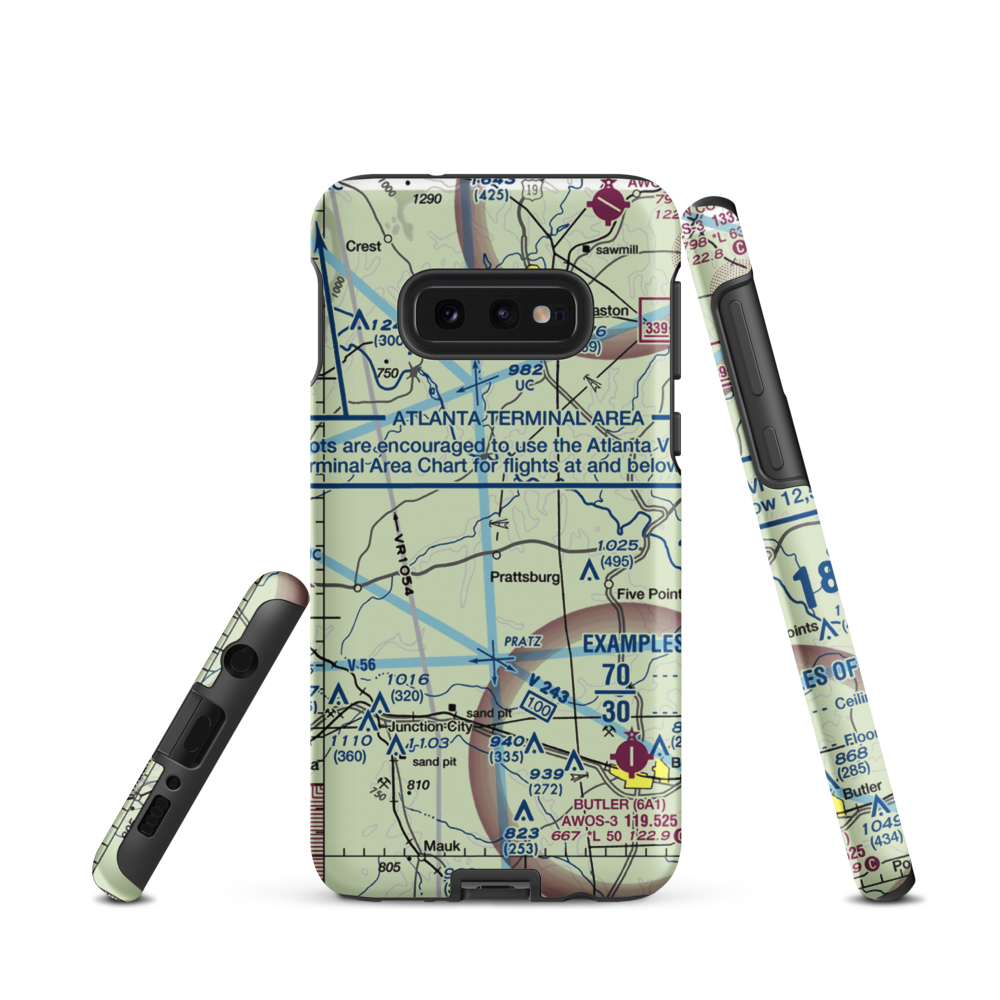 Prattsburg Airport (3GA1) VFR Sectional Samsung Phone Case Samsung Galaxy S10e model shown