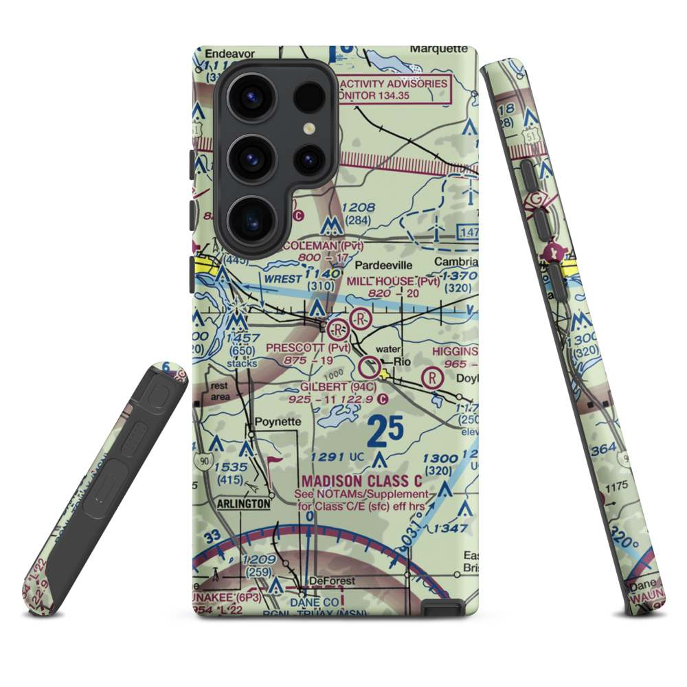 Prescott Field (WS32) VFR Sectional Samsung Phone Case Samsung Galaxy S23 Ultra model shown