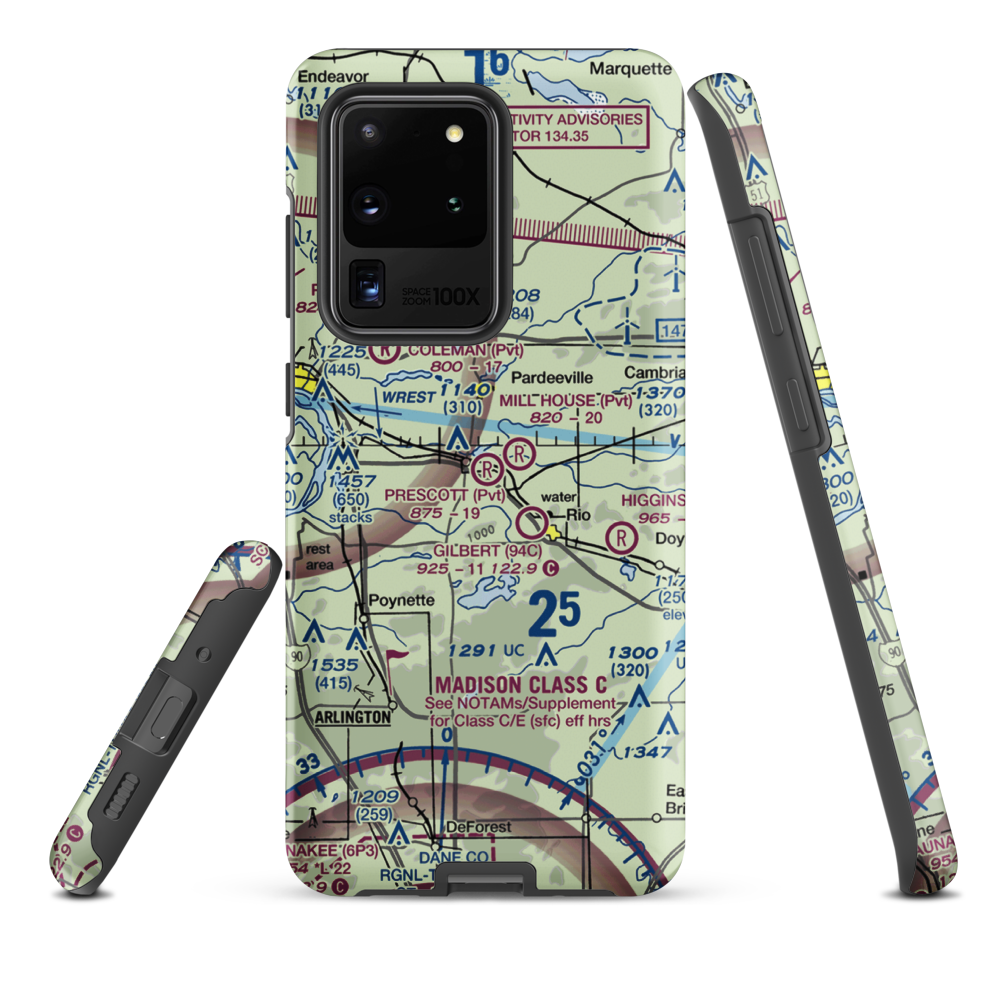 Prescott Field (WS32) VFR Sectional Samsung Phone Case Samsung Galaxy S20 Ultra model shown
