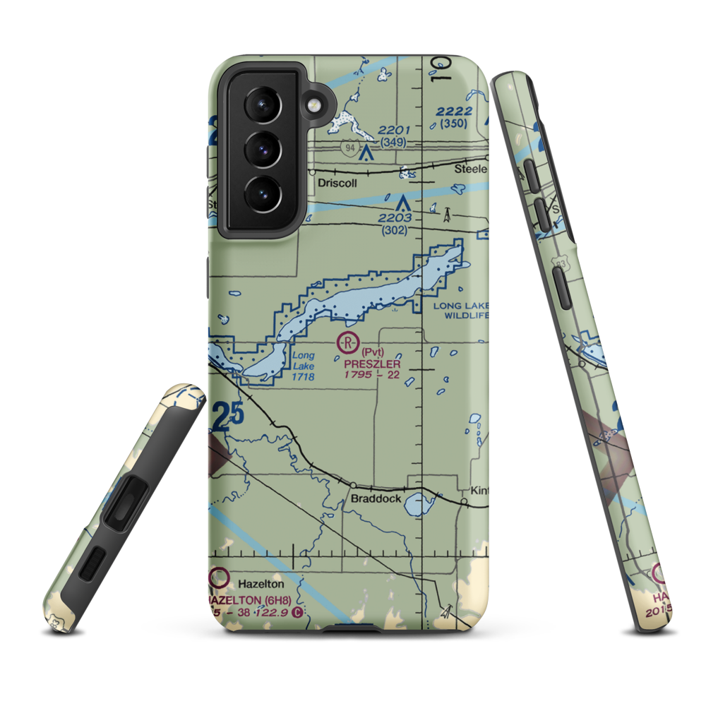 Preszler Airstrip (1NA8) VFR Sectional Samsung Phone Case Samsung Galaxy S21 FE model shown