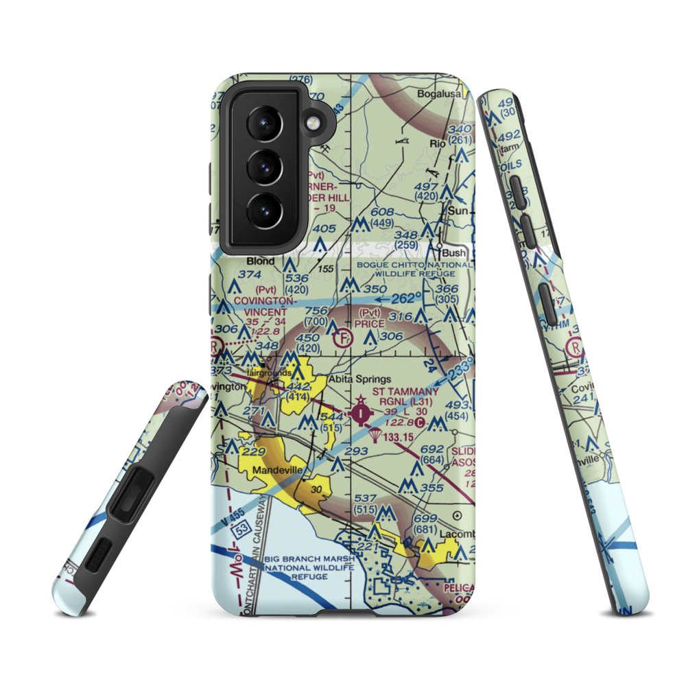 Price Ultralightport (LA07) VFR Sectional Samsung Phone Case Samsung Galaxy S21 FE model shown
