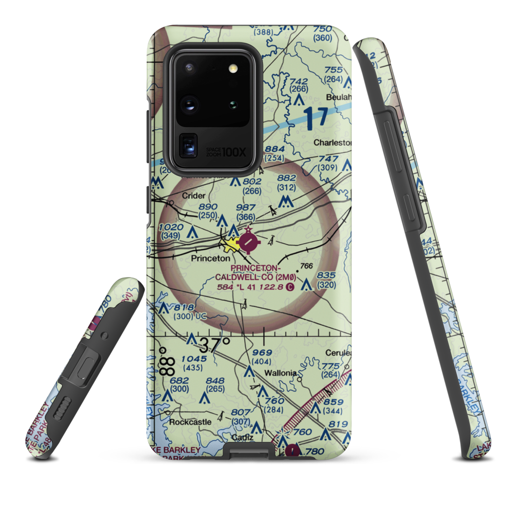 Princeton Caldwell County Airport (2M0) VFR Sectional Samsung Phone Case Samsung Galaxy S20 Ultra model shown