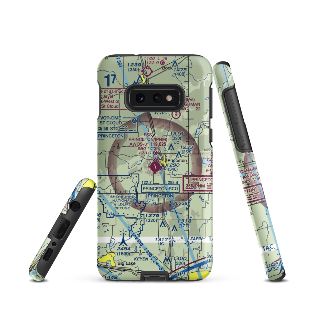 Princeton Municipal Airport (PNM) VFR Sectional Samsung Phone Case Samsung Galaxy S10 Plus model shown