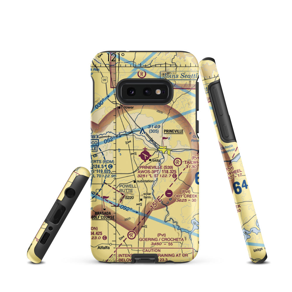 Prineville Airport (S39) VFR Sectional Samsung Phone Case Samsung Galaxy S10e model shown