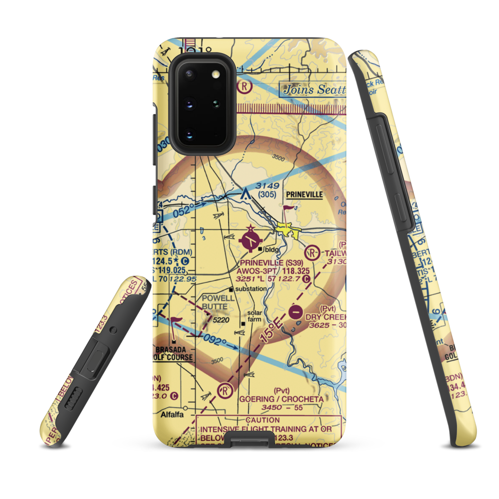 Prineville Airport (S39) VFR Sectional Samsung Phone Case Samsung Galaxy S20 Plus model shown