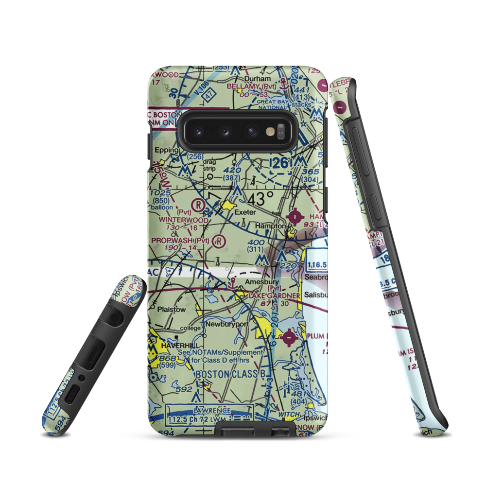 Propwash Airport (21NH) VFR Sectional Samsung Phone Case Samsung Galaxy S10 model shown