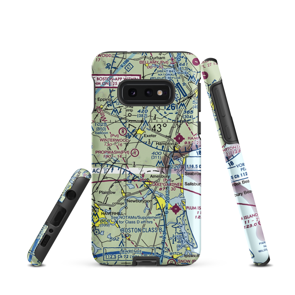 Propwash Airport (21NH) VFR Sectional Samsung Phone Case Samsung Galaxy S10 Plus model shown