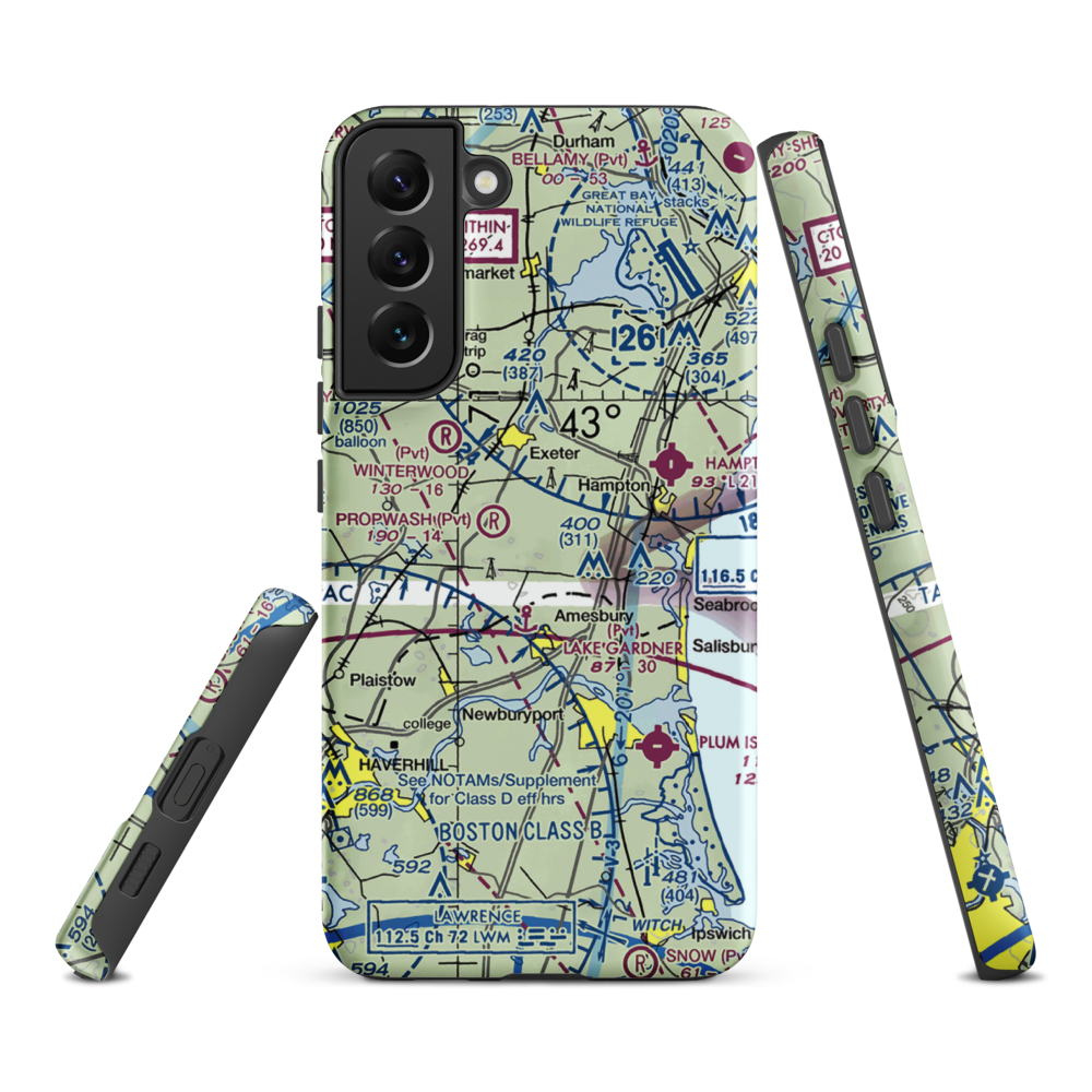 Propwash Airport (21NH) VFR Sectional Samsung Phone Case Samsung Galaxy S22 Plus model shown