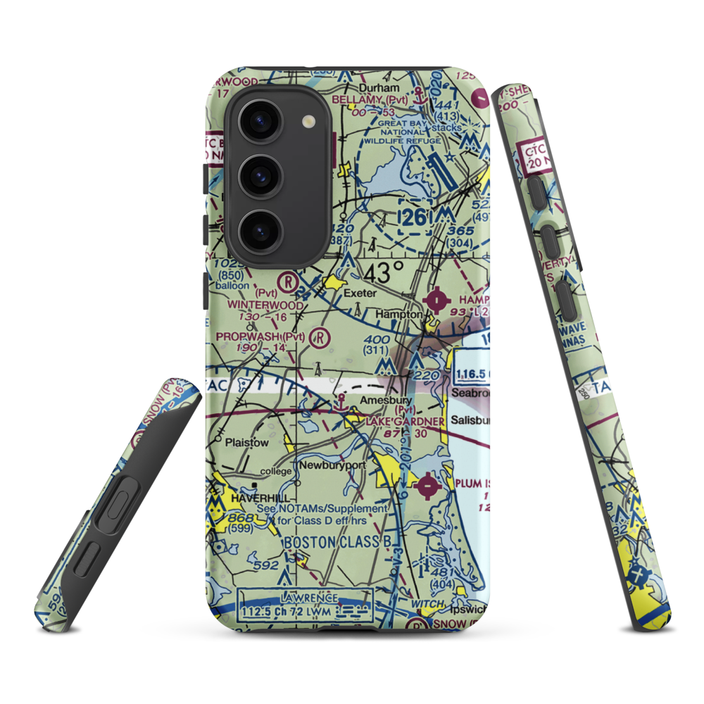 Propwash Airport (21NH) VFR Sectional Samsung Phone Case Samsung Galaxy S23 Plus model shown