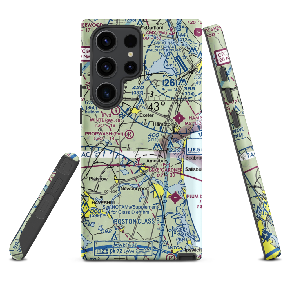 Propwash Airport (21NH) VFR Sectional Samsung Phone Case Samsung Galaxy S23 Ultra model shown