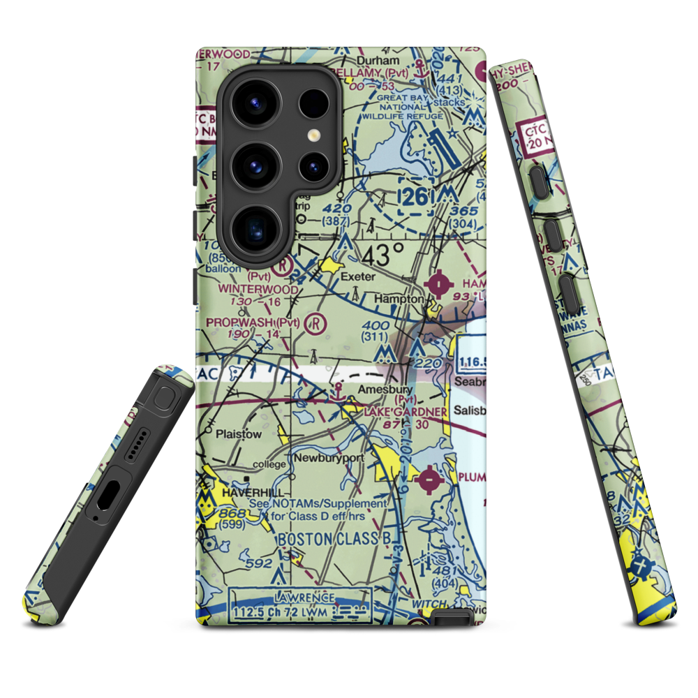 Propwash Airport (21NH) VFR Sectional Samsung Phone Case Samsung Galaxy S24 Ultra model shown