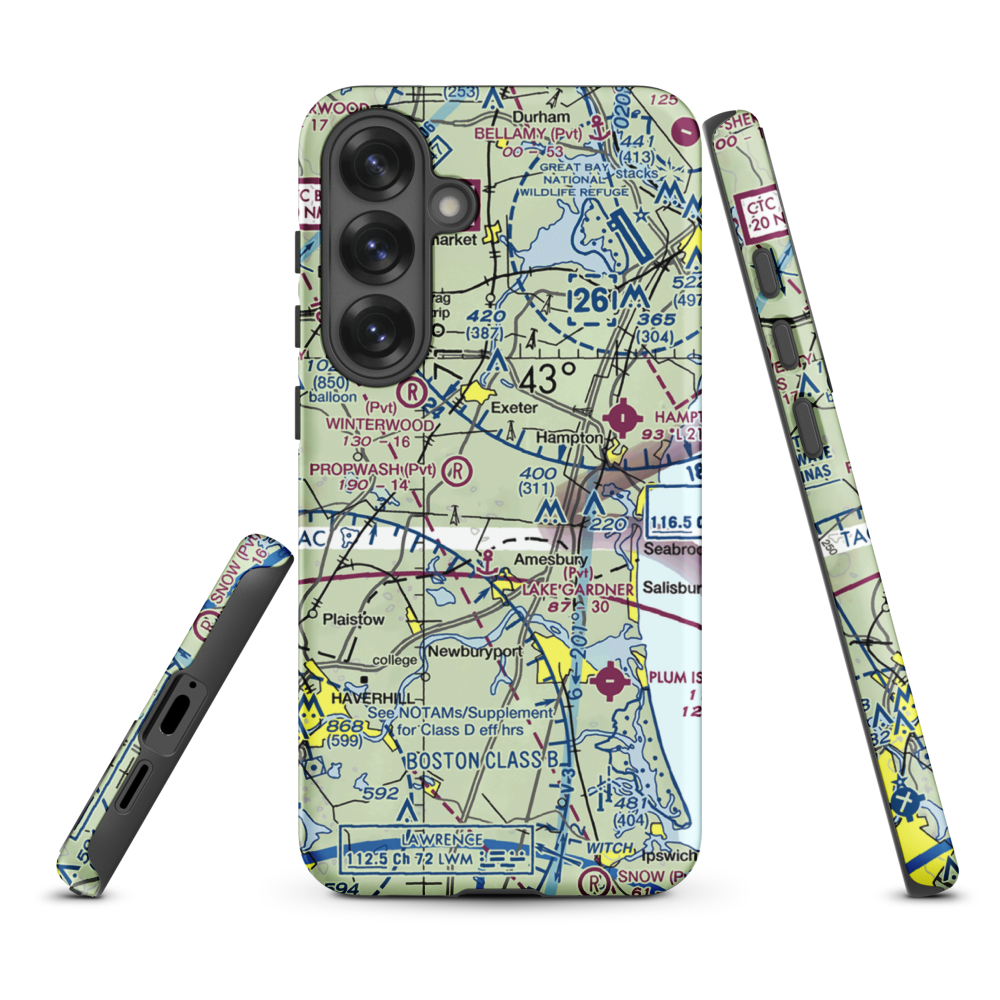 Propwash Airport (21NH) VFR Sectional Samsung Phone Case Samsung Galaxy S25 Plus model shown