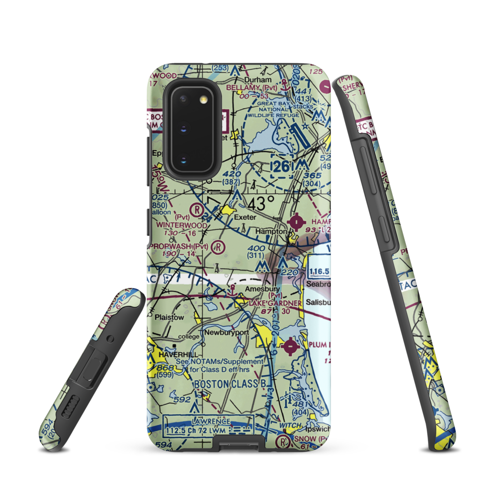 Propwash Airport (21NH) VFR Sectional Samsung Phone Case Samsung Galaxy S20 model shown