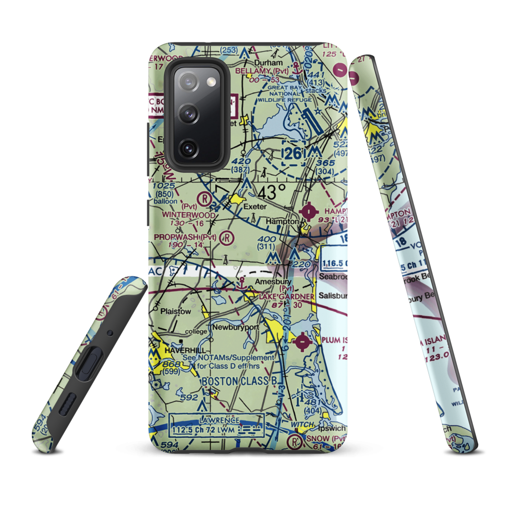 Propwash Airport (21NH) VFR Sectional Samsung Phone Case Samsung Galaxy S20 FE model shown