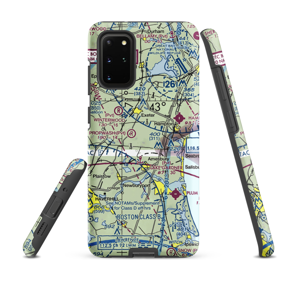 Propwash Airport (21NH) VFR Sectional Samsung Phone Case Samsung Galaxy S20 Plus model shown