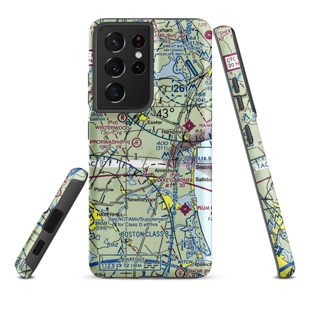Propwash Airport (21NH) VFR Sectional Samsung Phone Case Samsung Galaxy S21 Ultra model shown