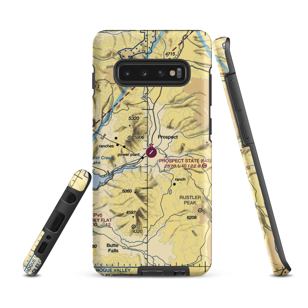 Prospect State Airport (64S) VFR Sectional Samsung Phone Case Samsung Galaxy S10 Plus model shown