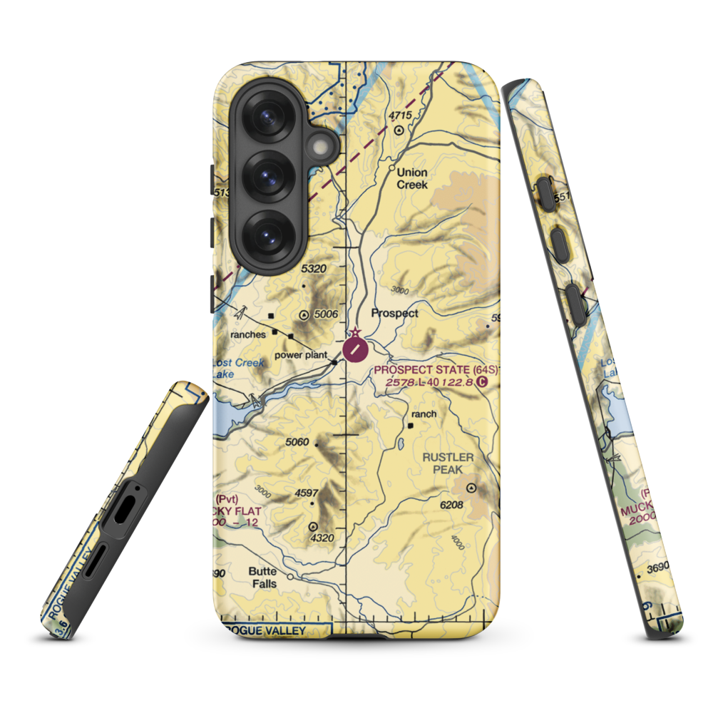 Prospect State Airport (64S) VFR Sectional Samsung Phone Case Samsung Galaxy S25 Plus model shown