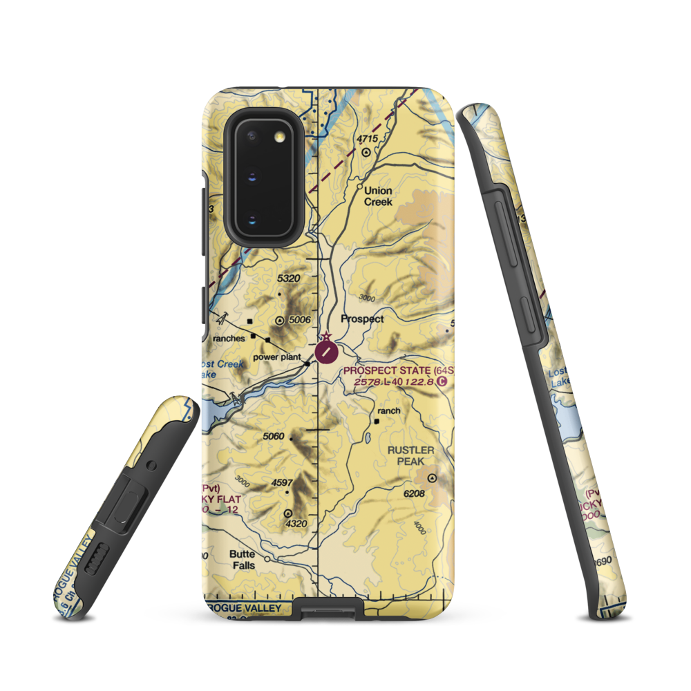 Prospect State Airport (64S) VFR Sectional Samsung Phone Case Samsung Galaxy S20 model shown