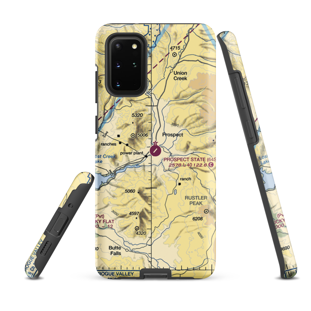Prospect State Airport (64S) VFR Sectional Samsung Phone Case Samsung Galaxy S20 Plus model shown