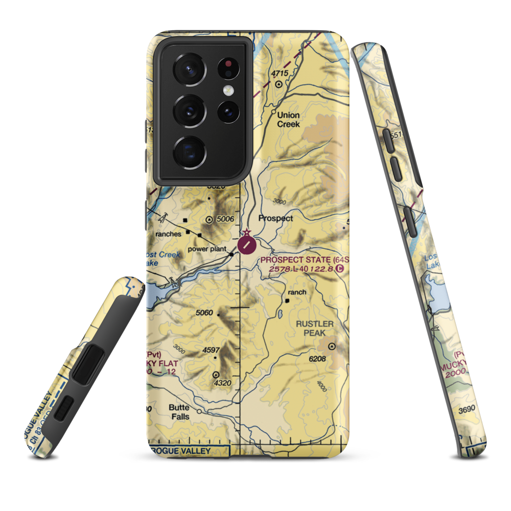Prospect State Airport (64S) VFR Sectional Samsung Phone Case Samsung Galaxy S21 Ultra model shown
