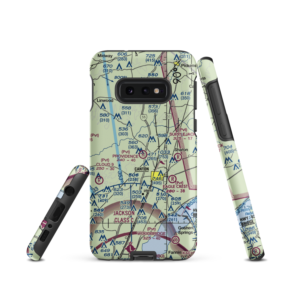 Providence Airpark (4MS9) VFR Sectional Samsung Phone Case Samsung Galaxy S10e model shown