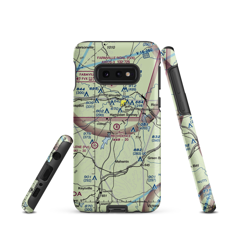 Providence Airport (05VA) VFR Sectional Samsung Phone Case Samsung Galaxy S10 Plus model shown