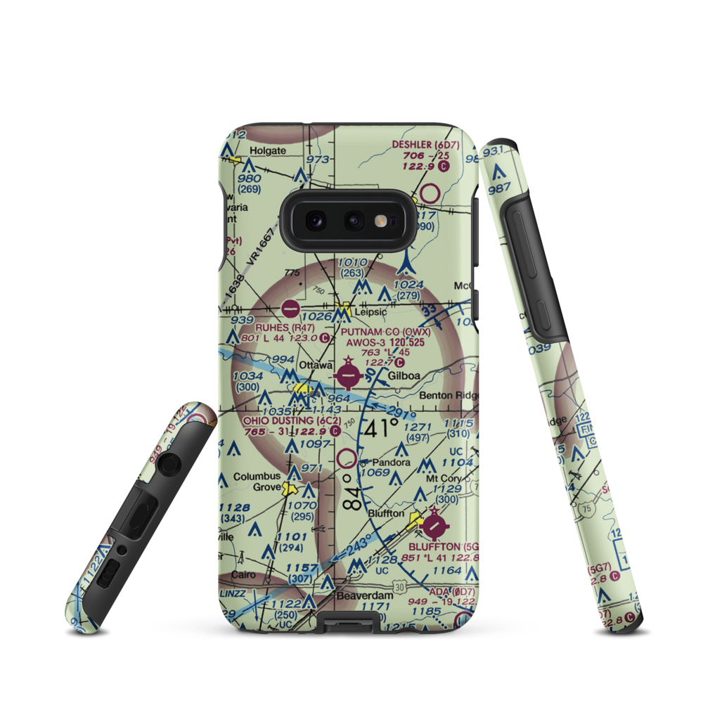 Putnam County Airport (OWX) VFR Sectional Samsung Phone Case Samsung Galaxy S10e model shown