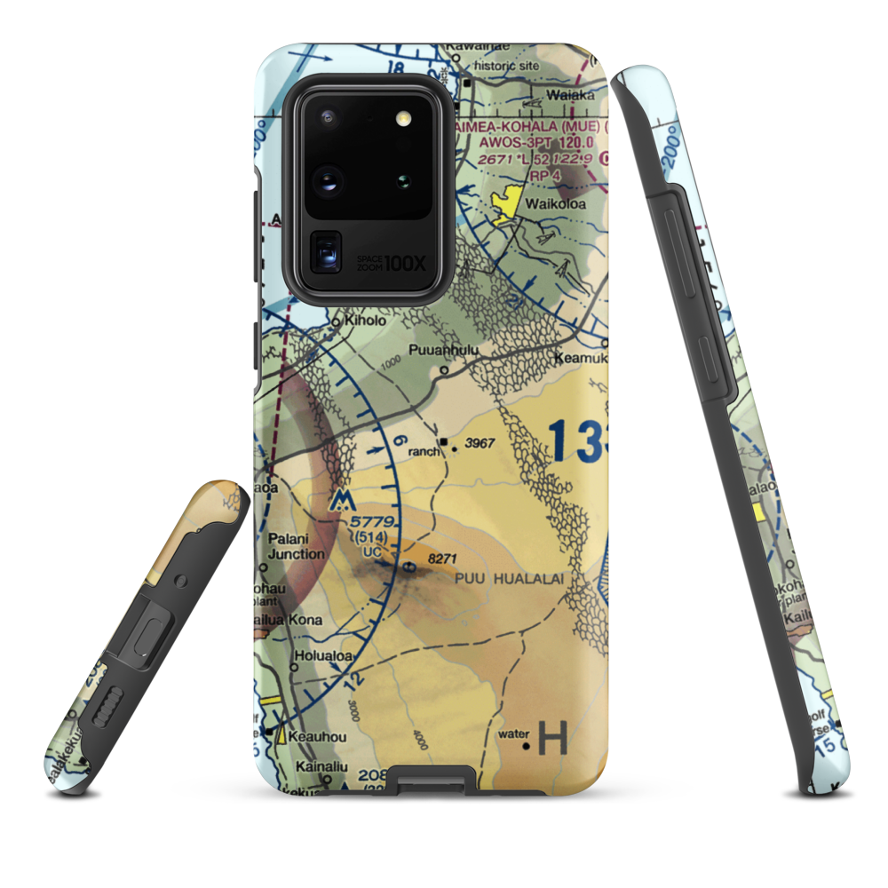 Puu Waa Waa Ranch Airport (HI13) VFR Sectional Samsung Phone Case Samsung Galaxy S20 Ultra model shown
