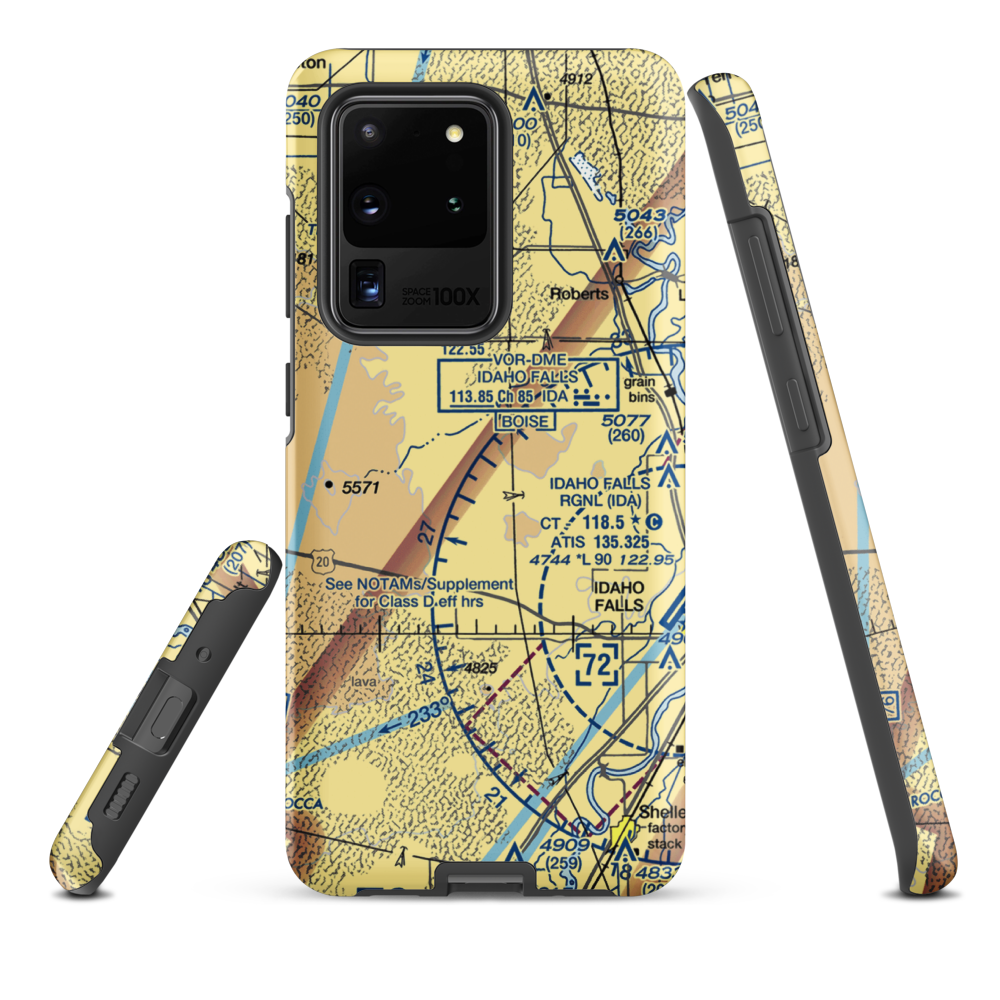 Q.B. One Airport (ID50) VFR Sectional Samsung Phone Case Samsung Galaxy S20 Ultra model shown