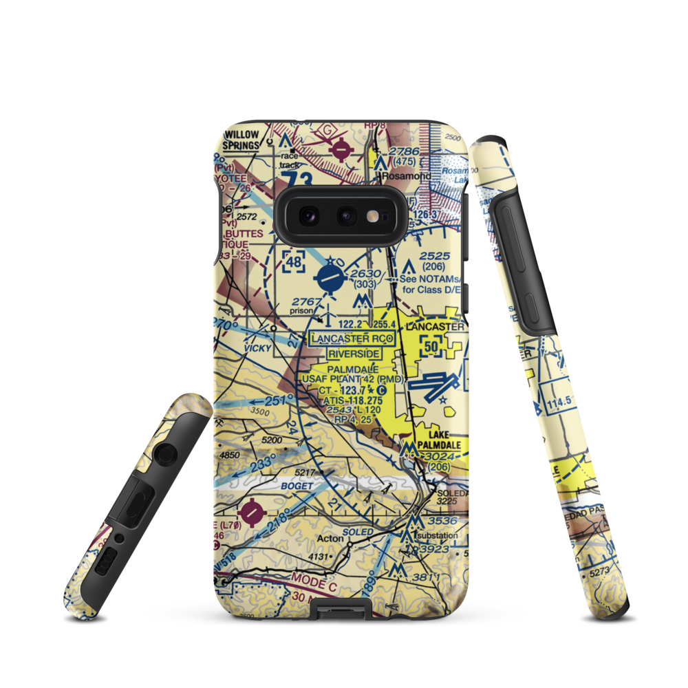 Quartz Hill Airport (RZH) VFR Sectional Samsung Phone Case Samsung Galaxy S10 Plus model shown