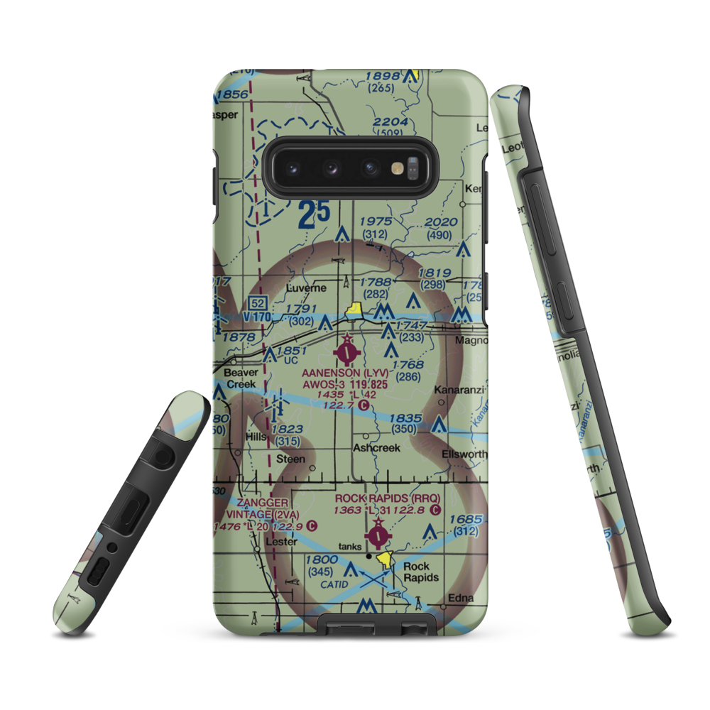 Quentin Aanenson Field (LYV) VFR Sectional Samsung Phone Case Samsung Galaxy S10 Plus model shown