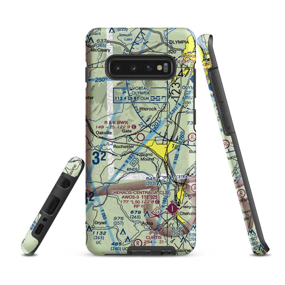 R & K Skyranch Airport (8W9) VFR Sectional Samsung Phone Case Samsung Galaxy S10e model shown