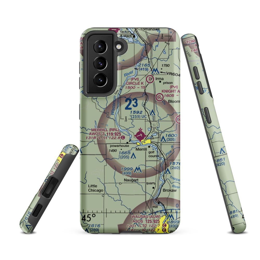 R & S Landing Strip (WS23) VFR Sectional Samsung Phone Case Samsung Galaxy S21 FE model shown