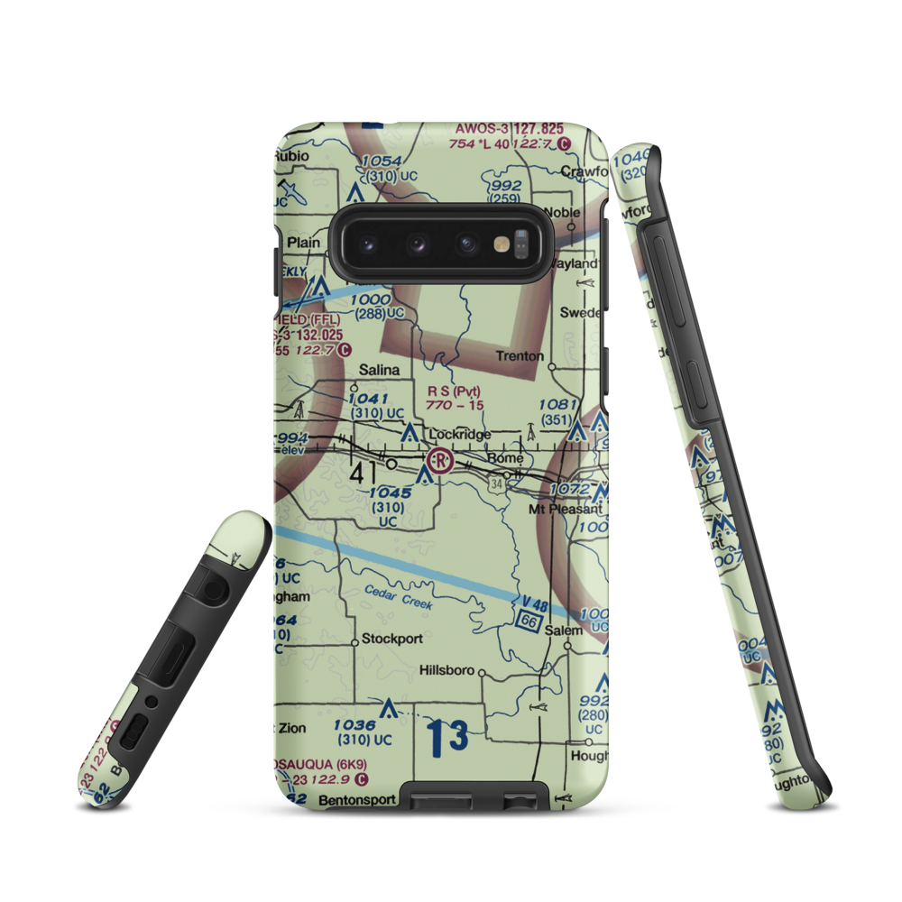 R S Auto Airport (6IA7) VFR Sectional Samsung Phone Case Samsung Galaxy S10 model shown